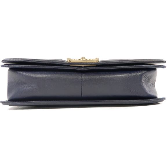 💎✨BEAUTIFUL✨💎Authentic CHANEL CC Boy Chain Shoulder Bag Dark Blue - Picture 7 of 16